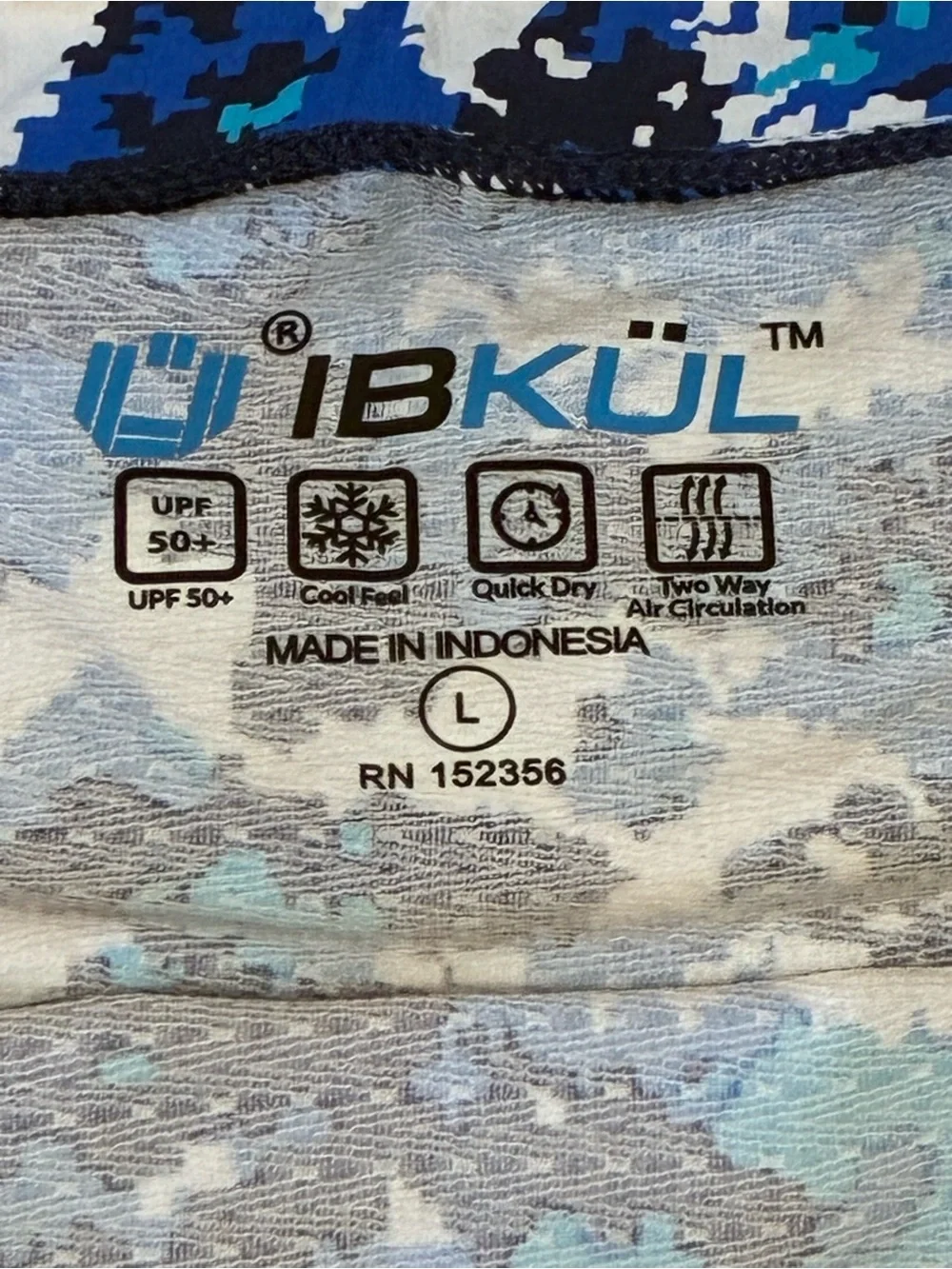 Ibkul Bike Shorts Women’s Large Blue Digital Camouflage Pull On Active